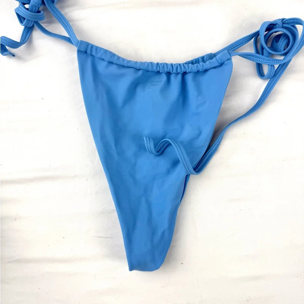 Fabletics Light Blue String Triangle Bikini Set - Picture 4 of 6